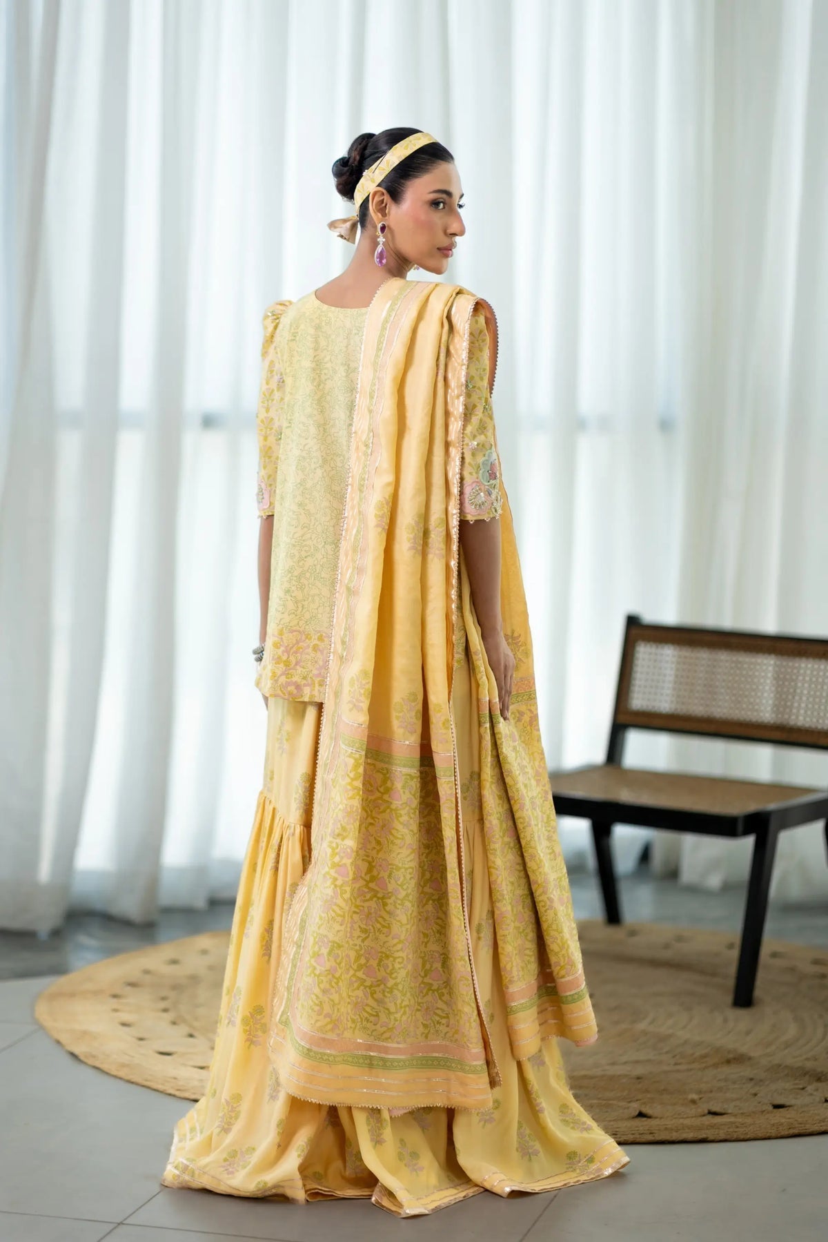 Wahaj M Khan | Sanam Luxe |Buttercup Sanam GS - Luxury Dress - available at Maria Faisal in UK and USA.
