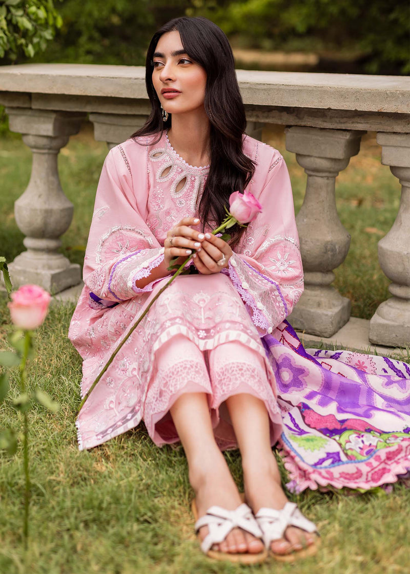 Sadaf Fawad Khan | Lawn 24 | Gina (A) - Designer Dress with Intricate embroidery and embellishments. Shop elegent wedding dress at Maria Faisal.