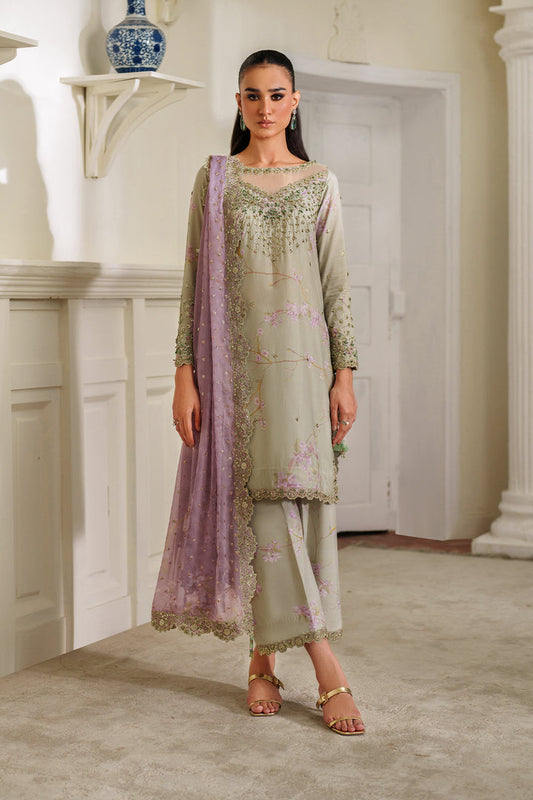 Iznik | Printed Formals | UE-539 - Formal Dress - available at Maria Faisal in UK and USA.