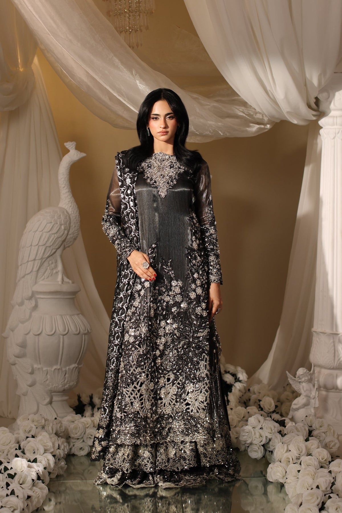 Musferah Saad | Casa Blance |Royal Eclipse - Bridal Dress - available at Maria Faisal in UK and USA.