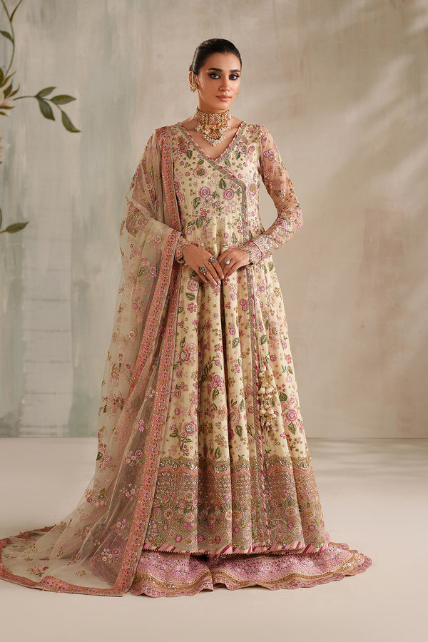 Baroque | Formals Collection | EMBROIDERED NET UF-4371 - Formal Dress - available at Maria Faisal in UK and USA.