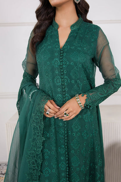 Baroque | Formals Collection | EMBROIDERED SCHIFFLI CHIFFON UF-339 - Formal Dress - available at Maria Faisal in UK and USA.