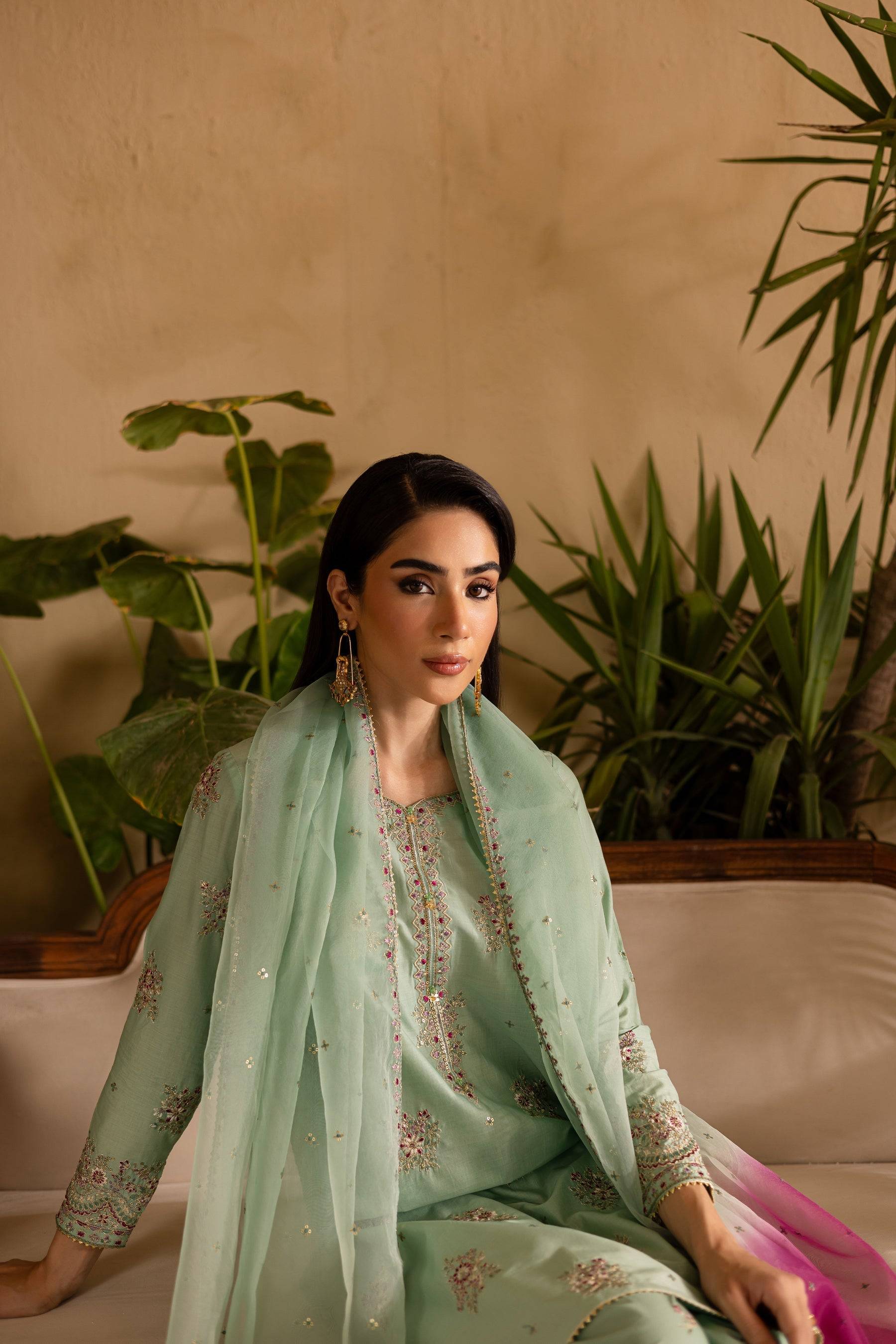 Batik | Nyra Embroidered Summer Solids | Amawas by Maria Faisal - Registered Vendor of : Batik - type : Ladies Clothes - 100% original wedding dresses