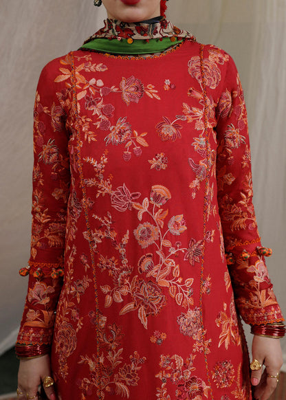 Hussain Rehar | Lawn SS 2023 | Berry - Ladies Clothes - Maria Faisal