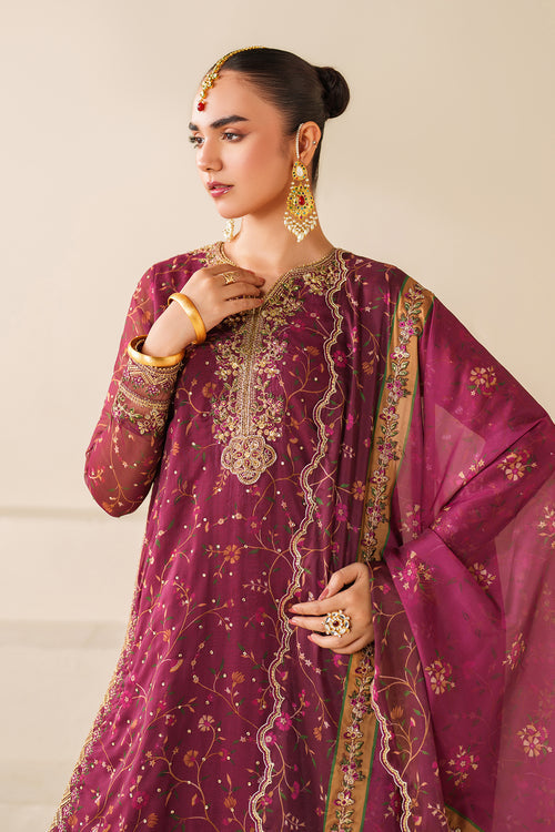Baroque | Formals Collection | EMBROIDERED CHIFFON UF-4277 - Formal Dress - available at Maria Faisal in UK and USA.