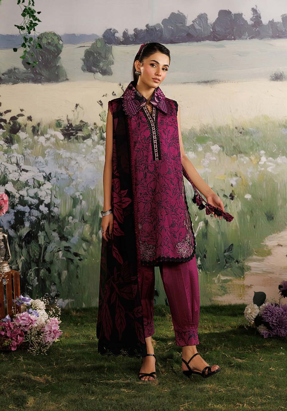Zarqash | RimJhim The Moonsoon Edit 26 | GULMOHAR ZQ003 - Casual Dress - available at Maria Faisal in UK and USA.