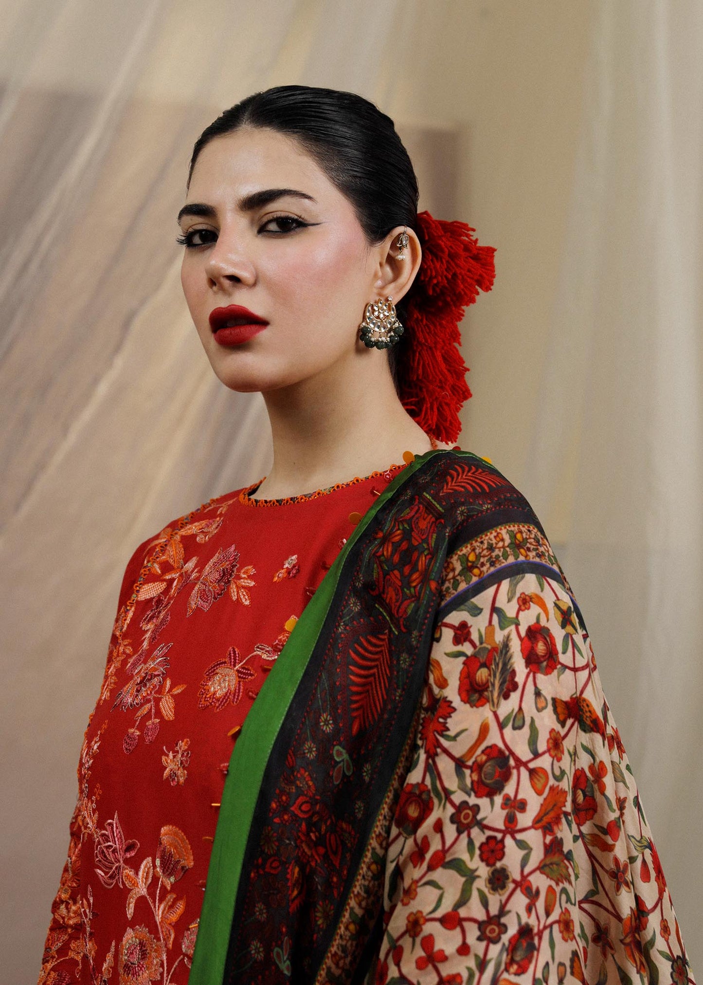 Hussain Rehar | Lawn SS 2023 | Berry - Ladies Clothes - Maria Faisal