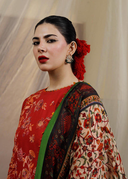 Hussain Rehar | Lawn SS 2023 | Berry - Ladies Clothes - Maria Faisal