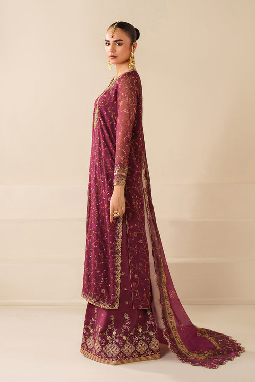 Baroque | Formals Collection | EMBROIDERED CHIFFON UF-4277 - Formal Dress - available at Maria Faisal in UK and USA.