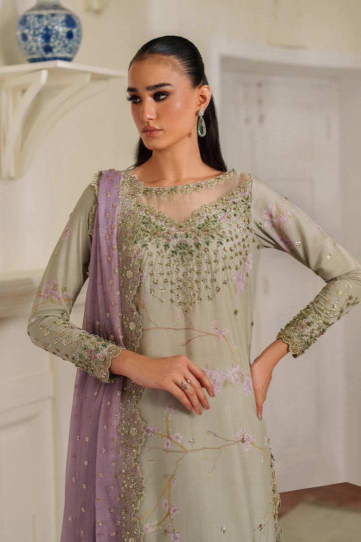 Iznik | Printed Formals | UE-539 - Formal Dress - available at Maria Faisal in UK and USA.