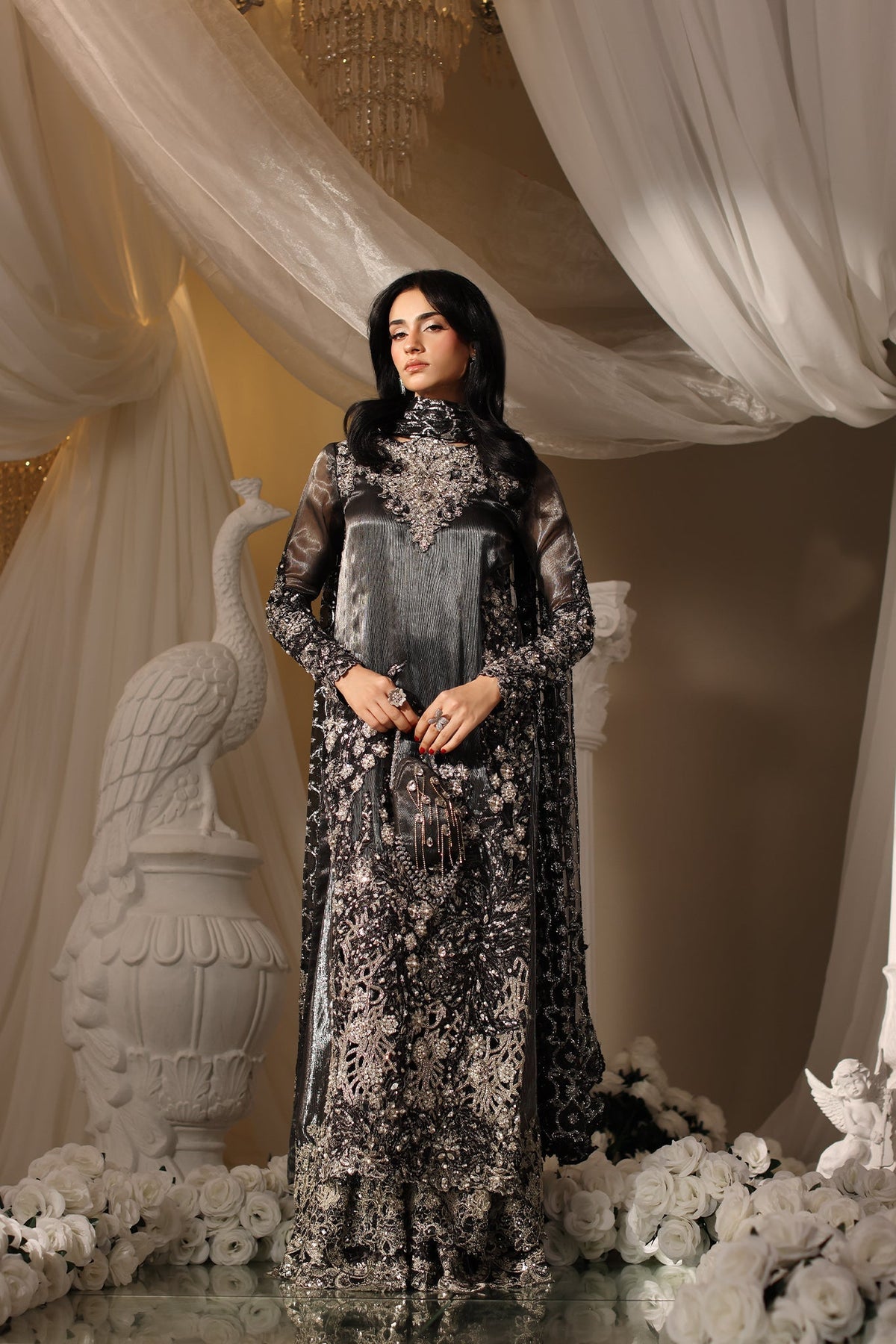 Musferah Saad | Casa Blance |Royal Eclipse - Bridal Dress - available at Maria Faisal in UK and USA.
