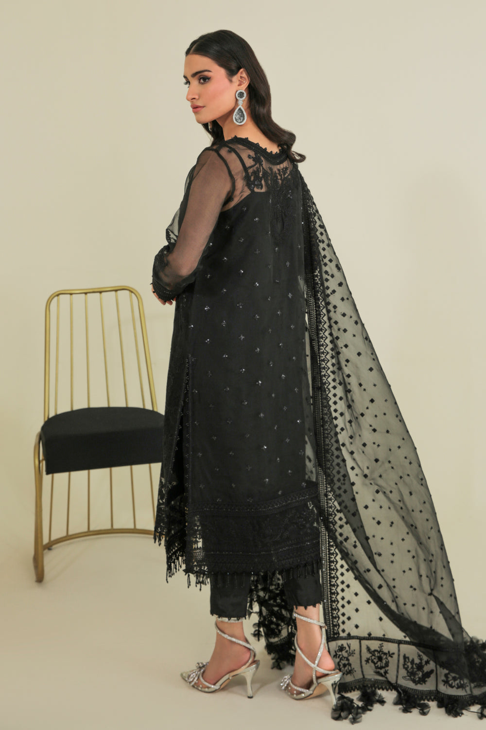 Baroque | Formals Collection | EMBROIDERED ORGANZA UF-235 - Formal Dress - available at Maria Faisal in UK and USA.