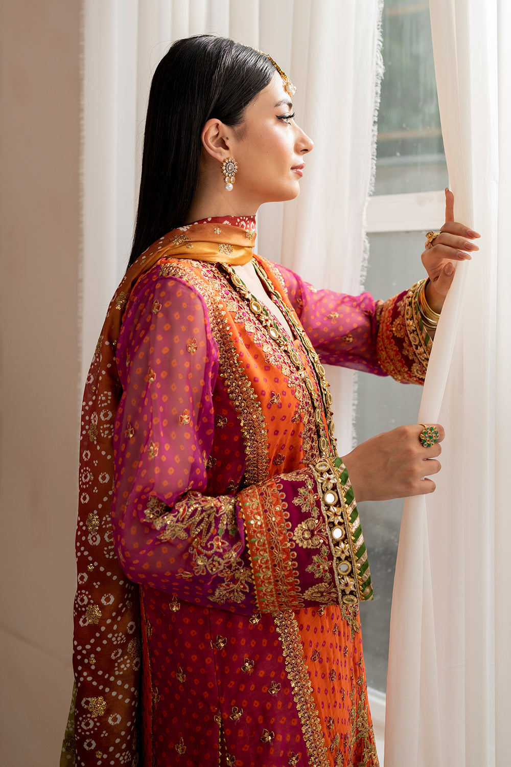 Baroque | Formals Collection | EMBROIDERED CHIFFON UF-706 - Formal Dress - available at Maria Faisal in UK and USA.