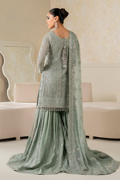 Baroque | Formals Collection | EMBROIDERED CHIFFON UF-4160 - Formal Dress - available at Maria Faisal in UK and USA.