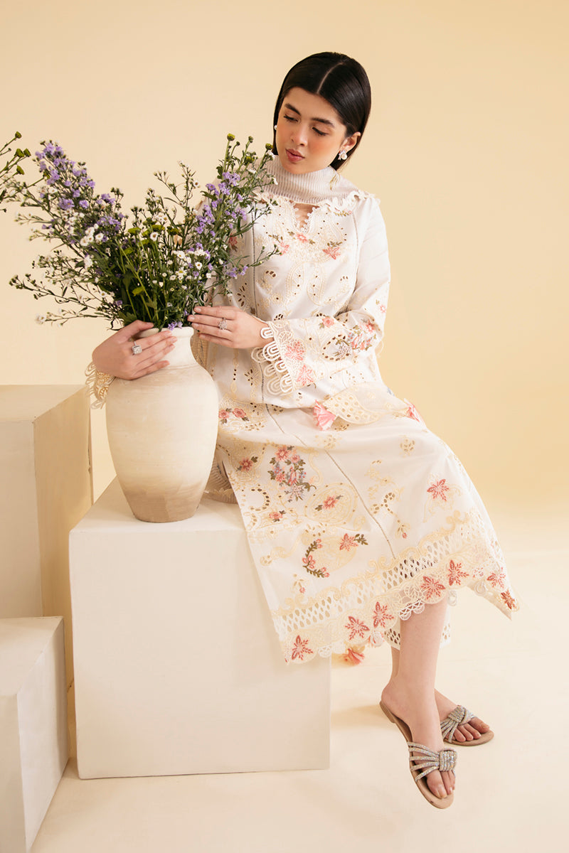 Qalamkar | Qlinekari Luxury Lawn | SQ-01 SARV - Designer Dress with Intricate embroidery and embellishments. Shop elegent wedding dress at Maria Faisal.