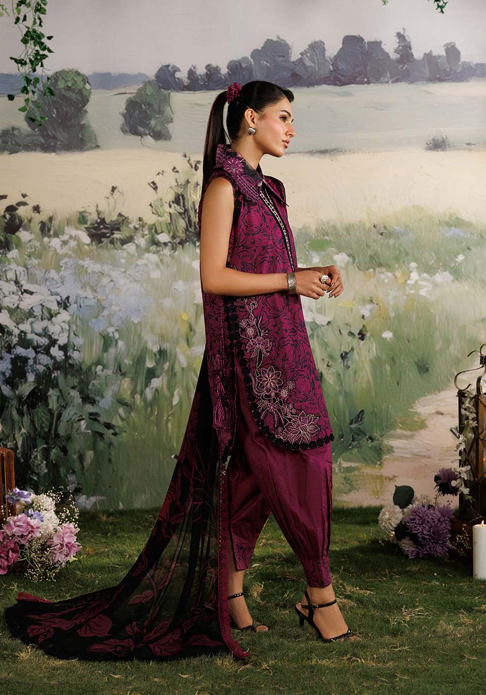 Zarqash | RimJhim The Moonsoon Edit 26 | GULMOHAR ZQ003 - Casual Dress - available at Maria Faisal in UK and USA.