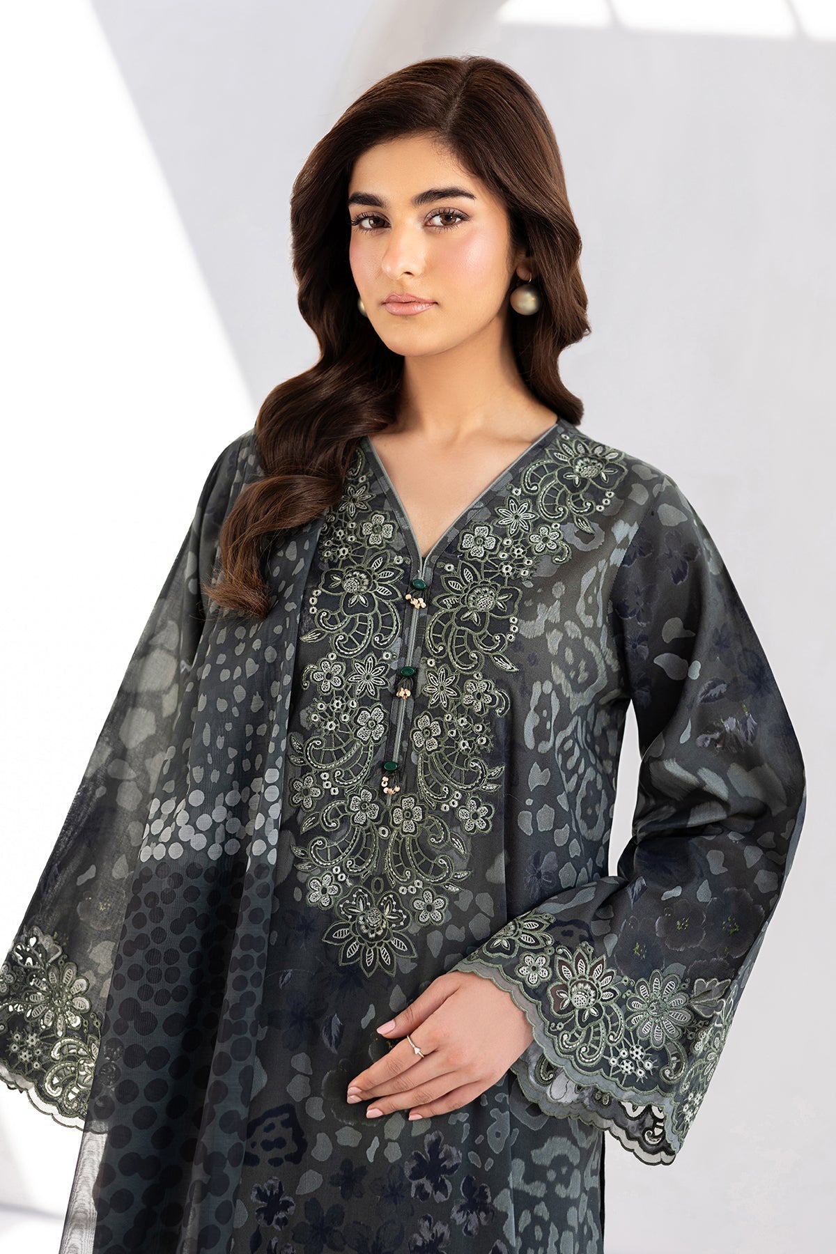 Baroque | Luxury Summer Pret | UF-4454 - Luxury Dress - available at Maria Faisal in UK and USA.
