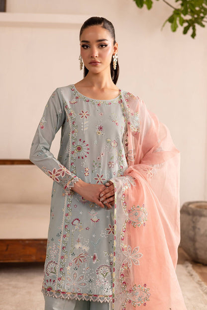 Batik | Nyra Embroidered Summer Solids | Across The Ocean by Maria Faisal - Registered Vendor of : Batik - type : Ladies Clothes - 100% original wedding dresses