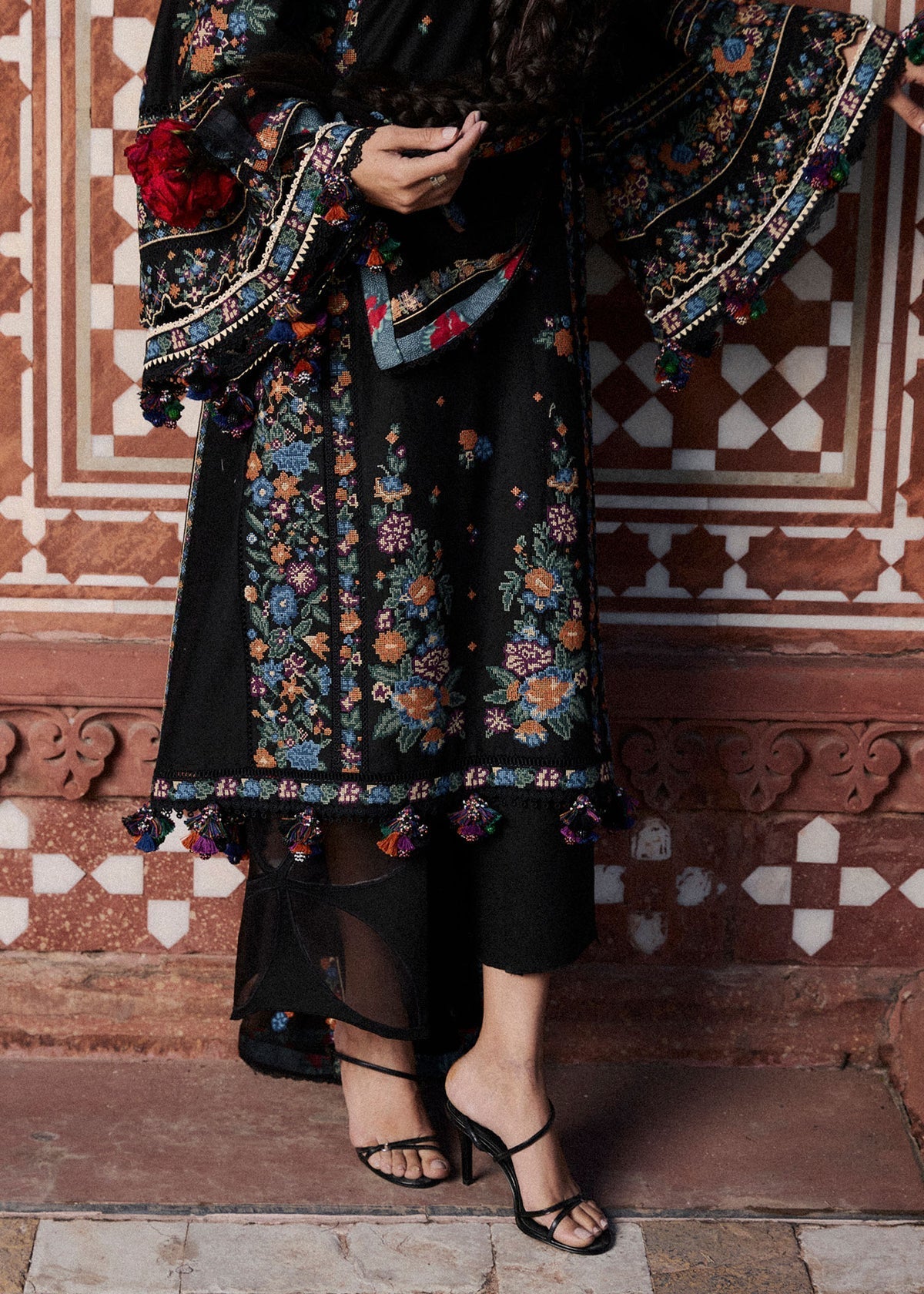 Hussain Rehar | Zan SS26 | Aswa - Luxury Dress - available at Maria Faisal in UK and USA.
