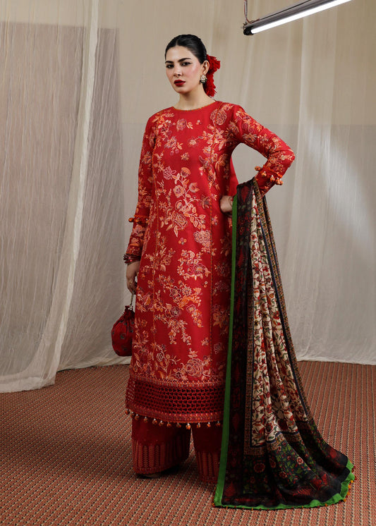 Hussain Rehar | Lawn SS 2023 | Berry - Ladies Clothes - Maria Faisal
