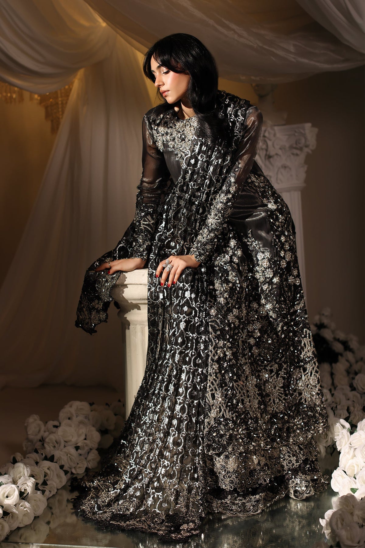 Musferah Saad | Casa Blance |Royal Eclipse - Bridal Dress - available at Maria Faisal in UK and USA.