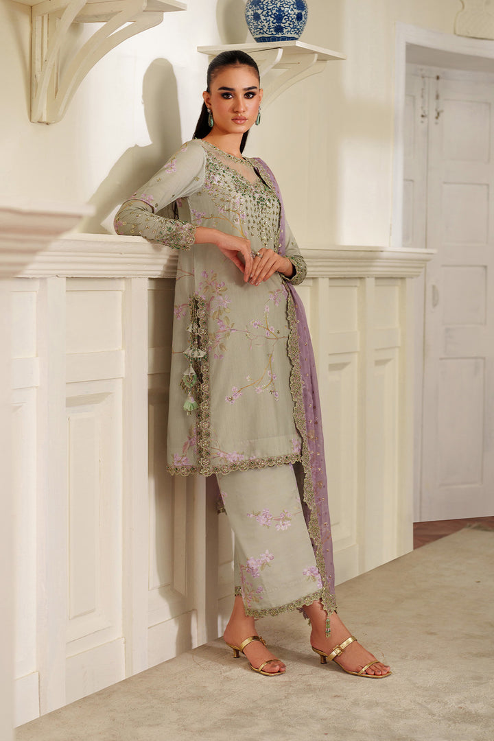 Iznik | Printed Formals | UE-539 - Formal Dress - available at Maria Faisal in UK and USA.