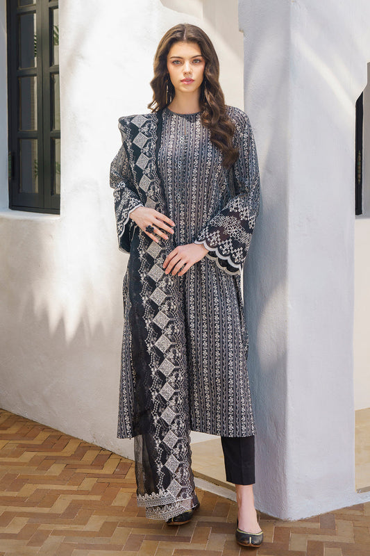 Baroque | Luxury Pret 24 | LAWN UF-573 - Designer Dress with Intricate embroidery and embellishments. Shop elegent wedding dress at Maria Faisal.