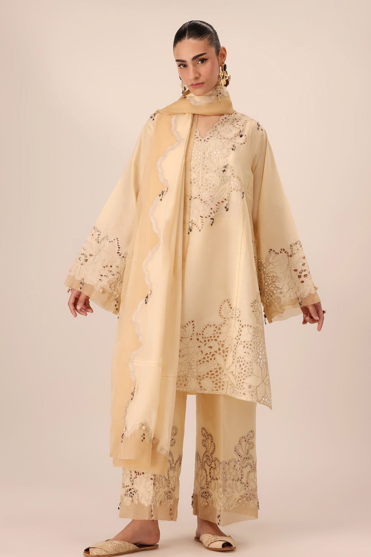 Elan | Stitched Pret 26 | BRUMINE (EL26-02 B ST) - Luxury Dress - available at Maria Faisal in UK and USA.