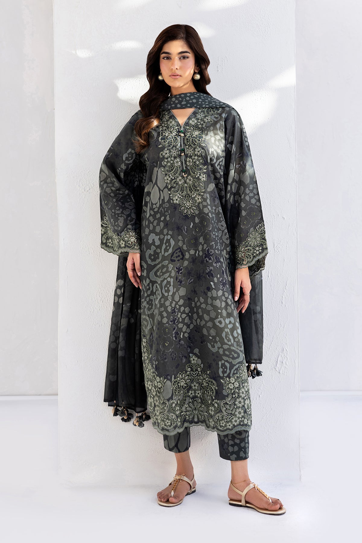 Baroque | Luxury Summer Pret | UF-4454 - Luxury Dress - available at Maria Faisal in UK and USA.