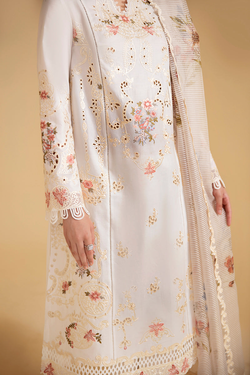 Qalamkar | Qlinekari Luxury Lawn | SQ-01 SARV - Designer Dress with Intricate embroidery and embellishments. Shop elegent wedding dress at Maria Faisal.