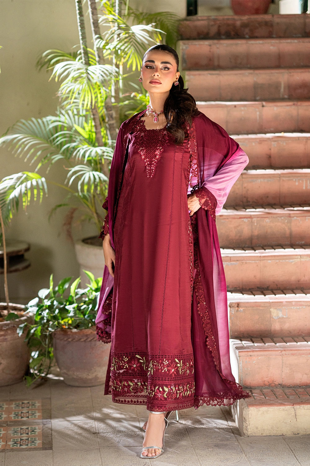 Azure | Vogue Formals | Viona - Formal Dress - available at Maria Faisal in UK and USA.