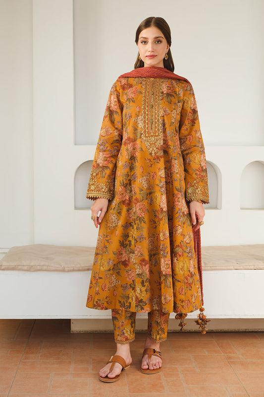 Baroque | Luxury Pret 24 | LAWN UF-653 - Designer Dress with Intricate embroidery and embellishments. Shop elegent wedding dress at Maria Faisal.