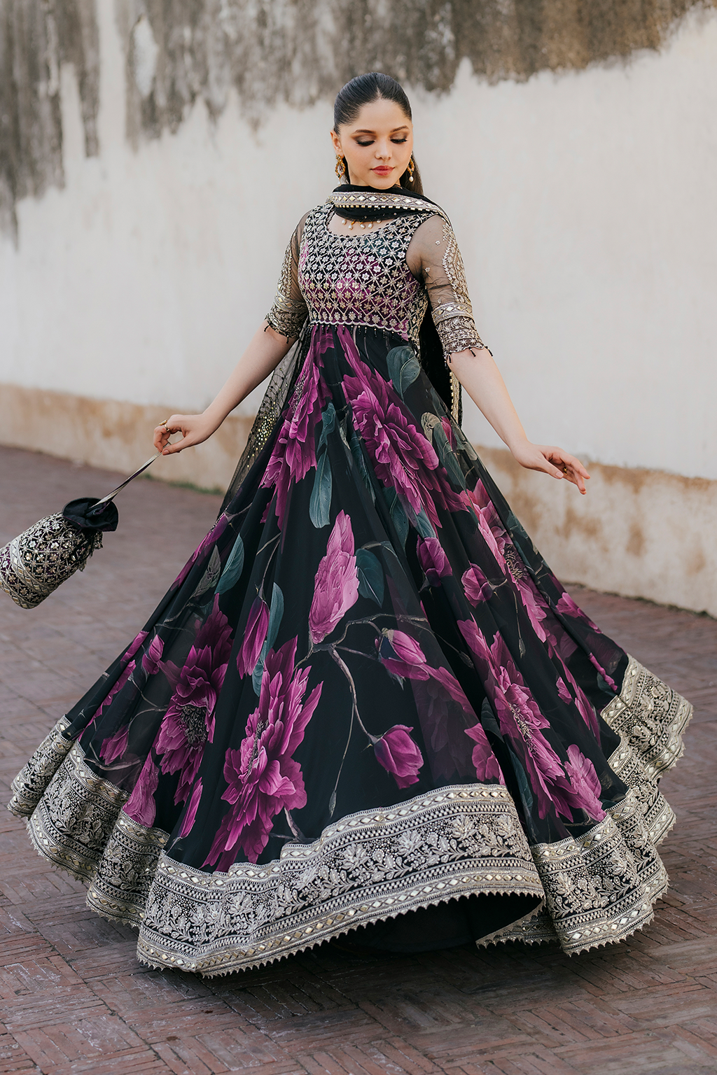 Iznik | Formal Wear | UE-321 - Dress - available at Maria Faisal in UK and USA.