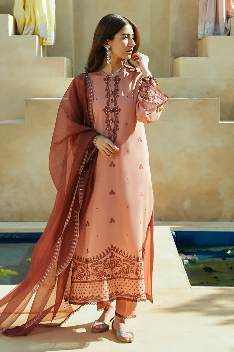 Cross Stitch | Premium Lawn 24 | ARID SAND - Ladies Clothes - Maria Faisal