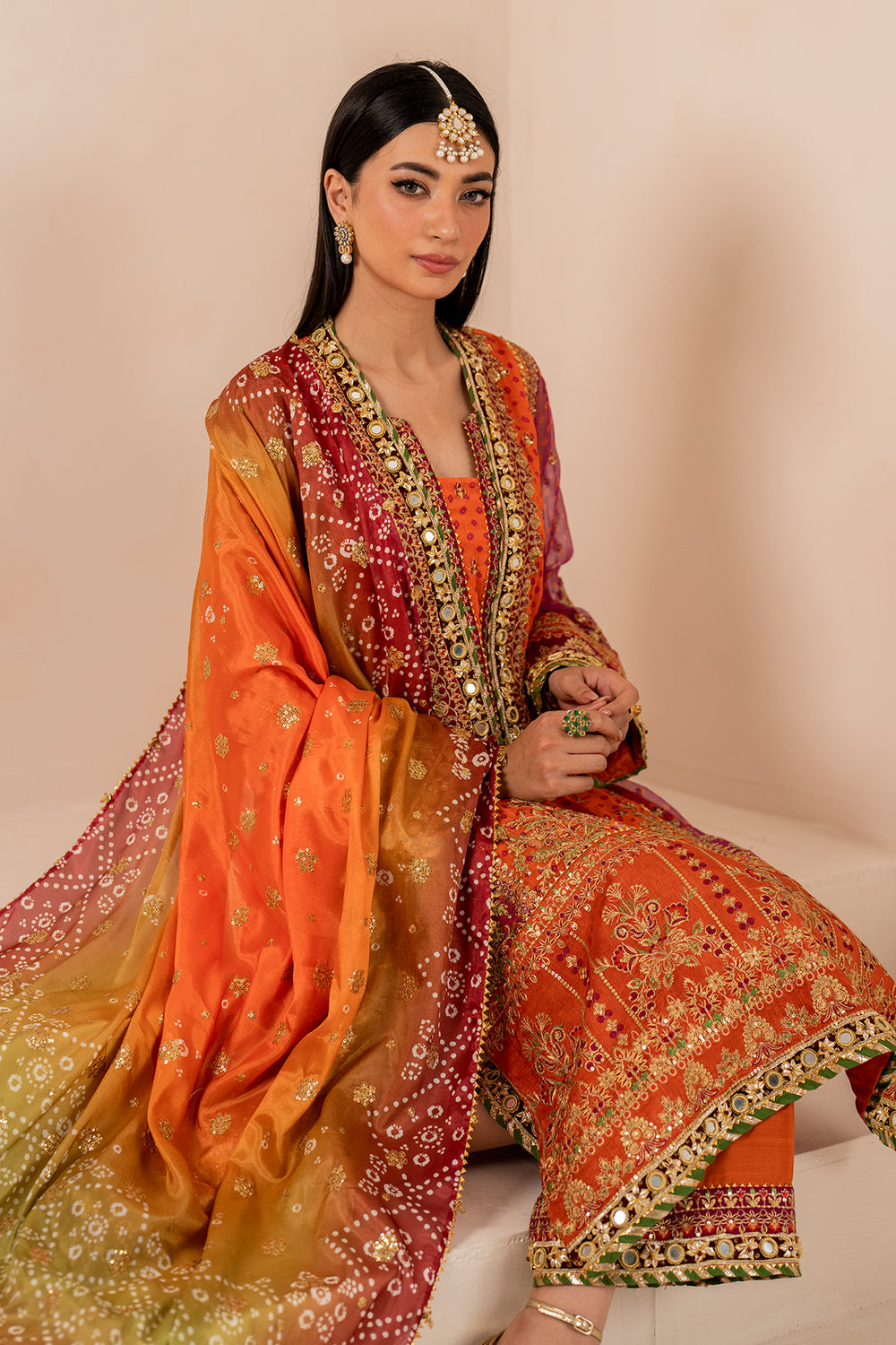 Baroque | Formals Collection | EMBROIDERED CHIFFON UF-706 - Formal Dress - available at Maria Faisal in UK and USA.