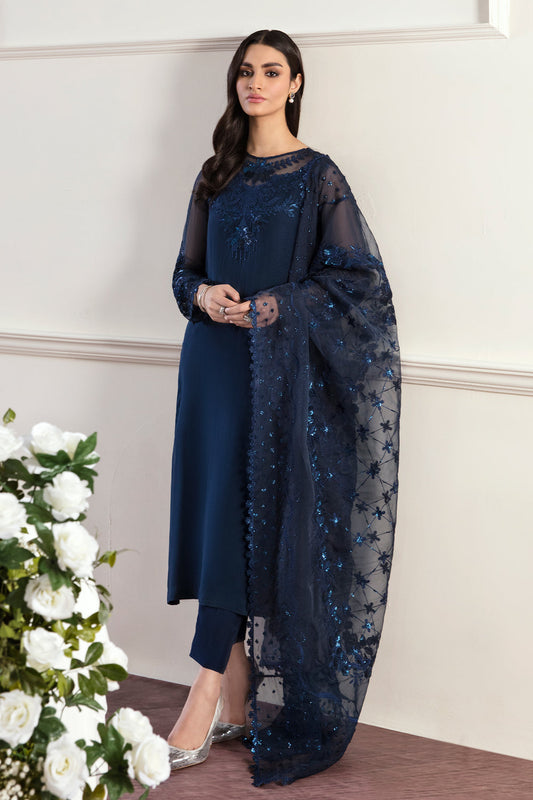 Baroque | Formals Collection | EMBROIDERED CHIFFON UF-292 - Formal Dress - available at Maria Faisal in UK and USA.