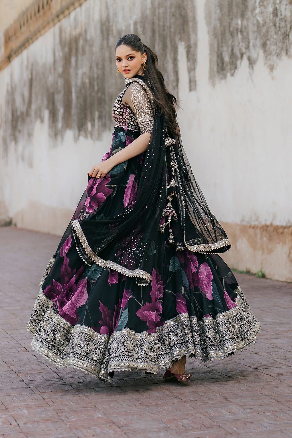 Iznik | Formal Wear | UE-321 - Dress - available at Maria Faisal in UK and USA.