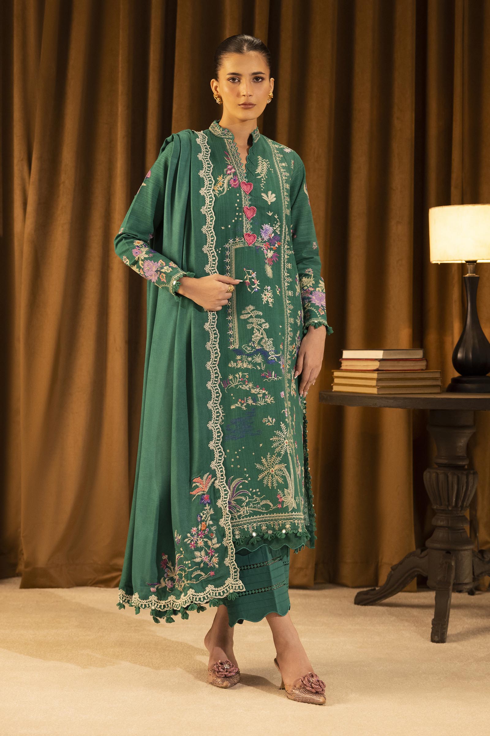 Sana Safinaz | Muzlin Winter 25 | M253-007A - Casual Dress - available at Maria Faisal in UK and USA.
