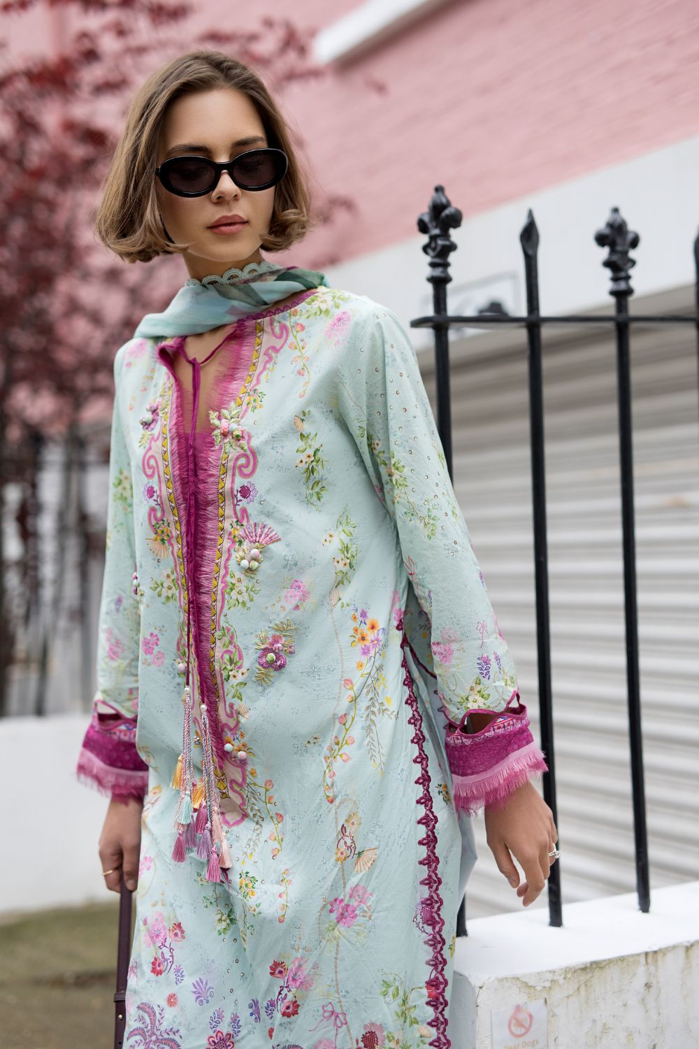 Sobia Nazir | Prints 26 | 7A - Luxury Dress - available at Maria Faisal in UK and USA.