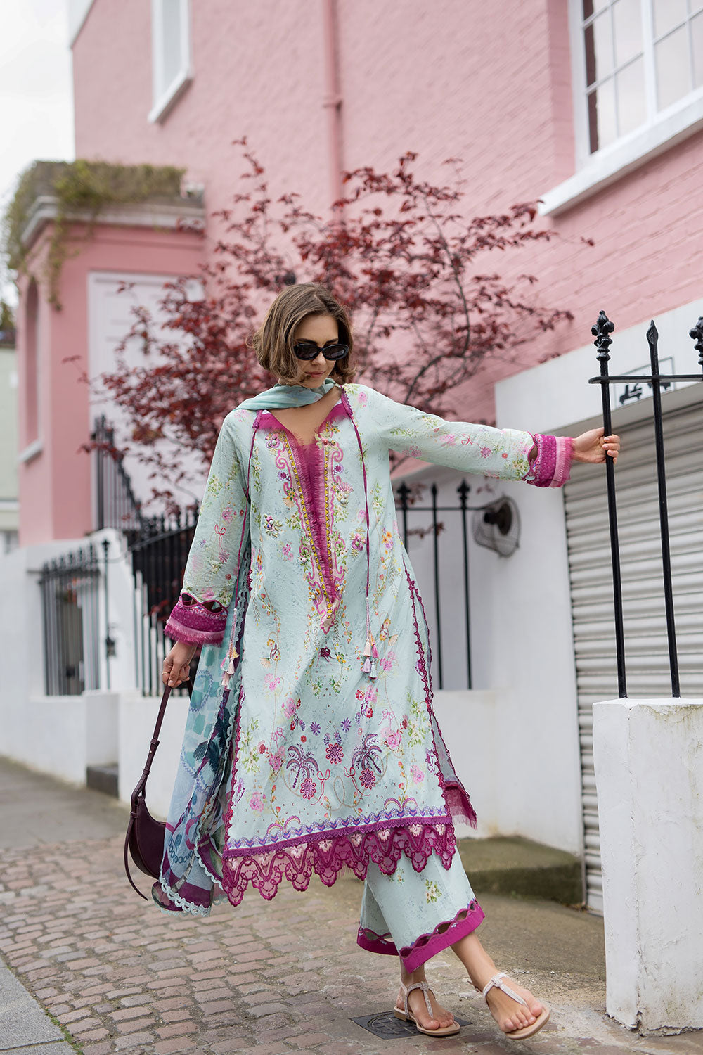 Sobia Nazir | Prints 26 | 7A - Luxury Dress - available at Maria Faisal in UK and USA.