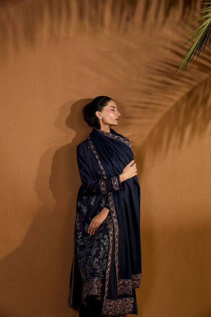 Sobia Nazir | Winter Shawl 25 | Design 7B - Formal Dress - available at Maria Faisal in UK and USA.