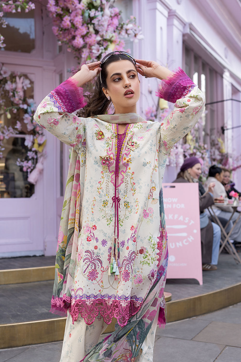 Sobia Nazir | Prints 26 | 7B - Luxury Dress - available at Maria Faisal in UK and USA.