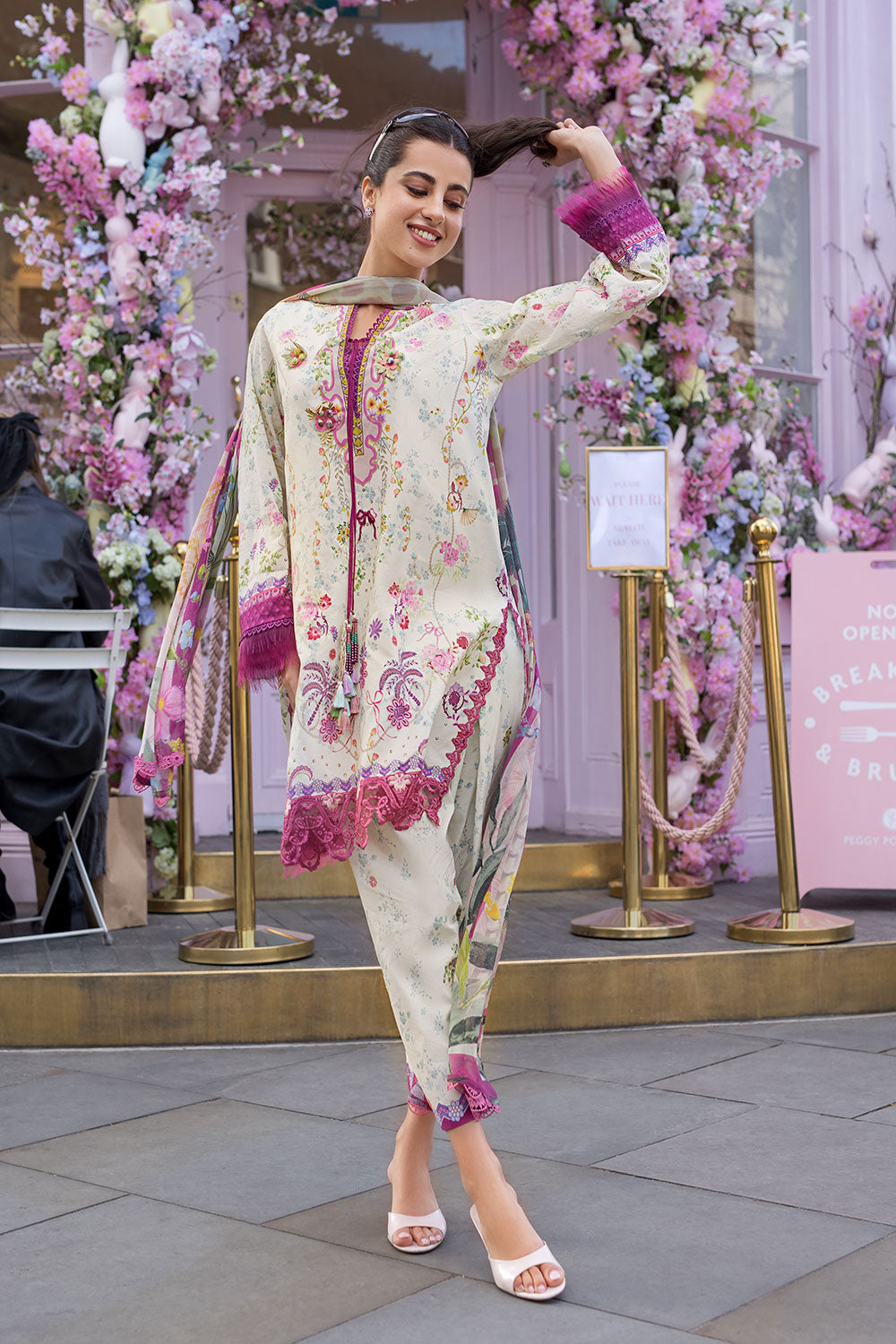 Sobia Nazir | Prints 26 | 7B - Luxury Dress - available at Maria Faisal in UK and USA.