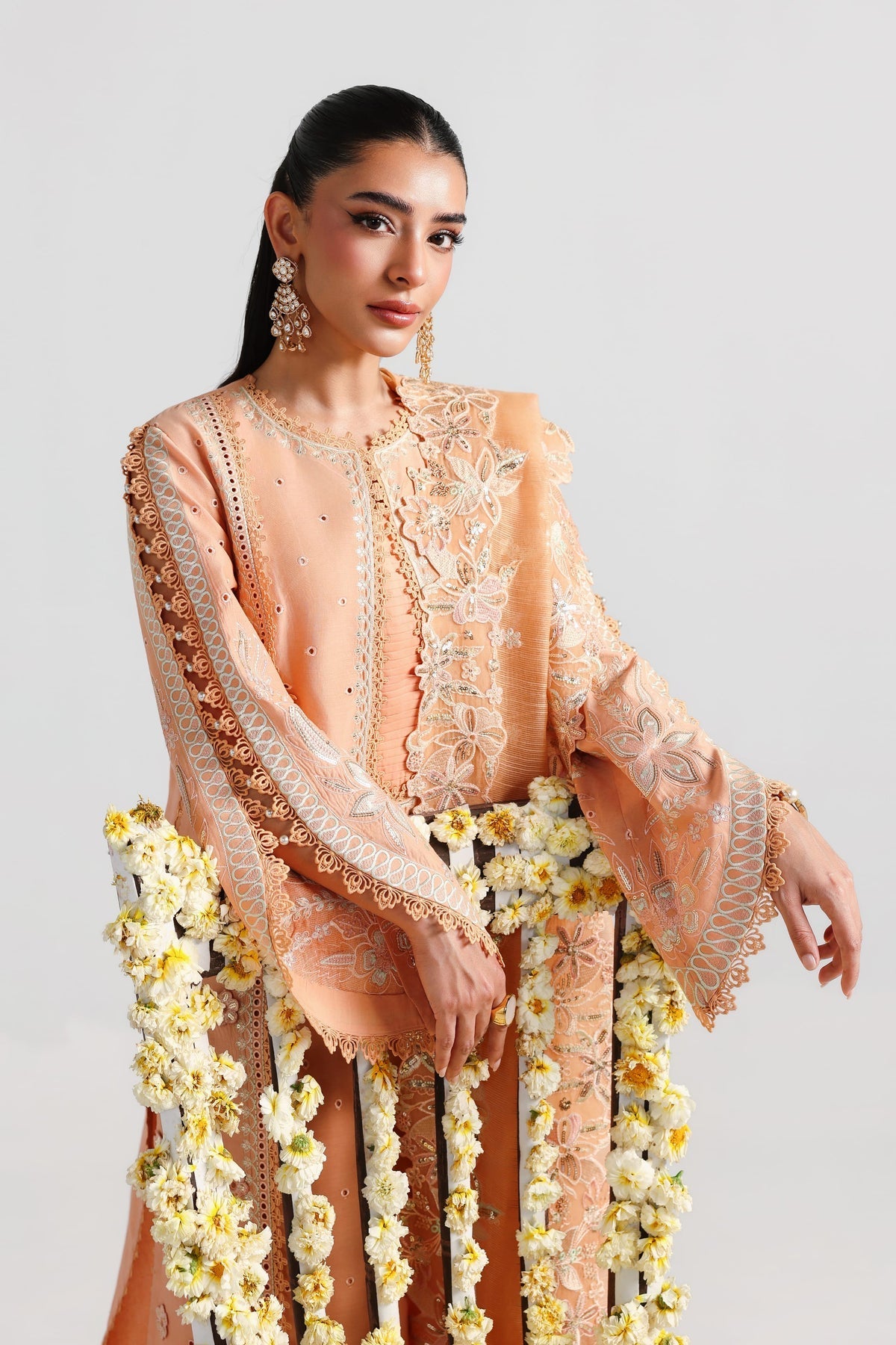 Akbar Aslam | Elan Luxury Lawn 26 | Ravina - Luxury Dress - available at Maria Faisal in UK and USA.