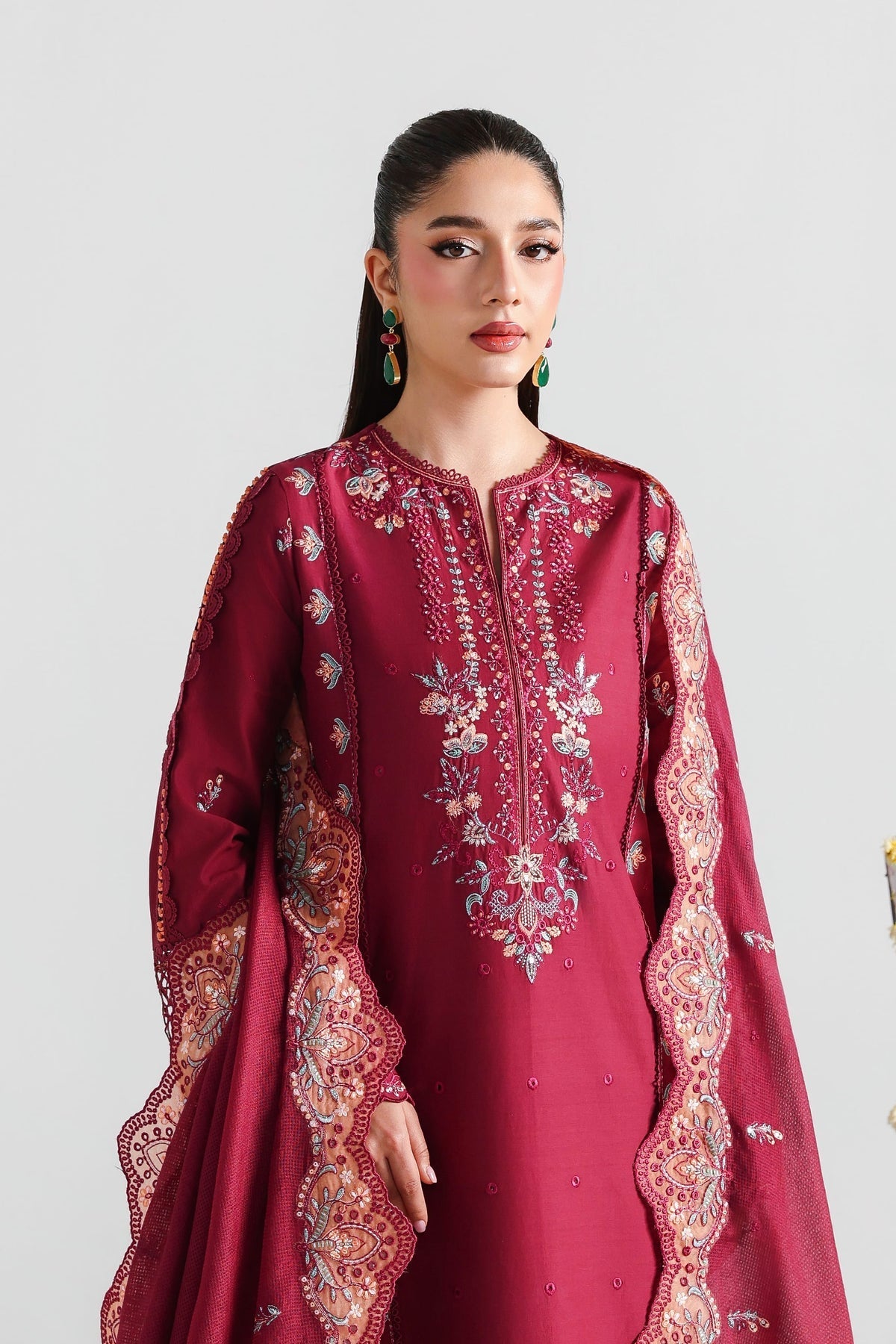 Akbar Aslam | Elan Luxury Lawn 26 | Mehrunissa - Luxury Dress - available at Maria Faisal in UK and USA.