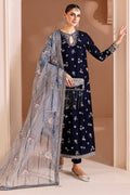 Jazmin | Chandni Velvet Formals 25 | Embroidered Velvet Formal CVF D-03 - Ladies Clothes - Maria Faisal