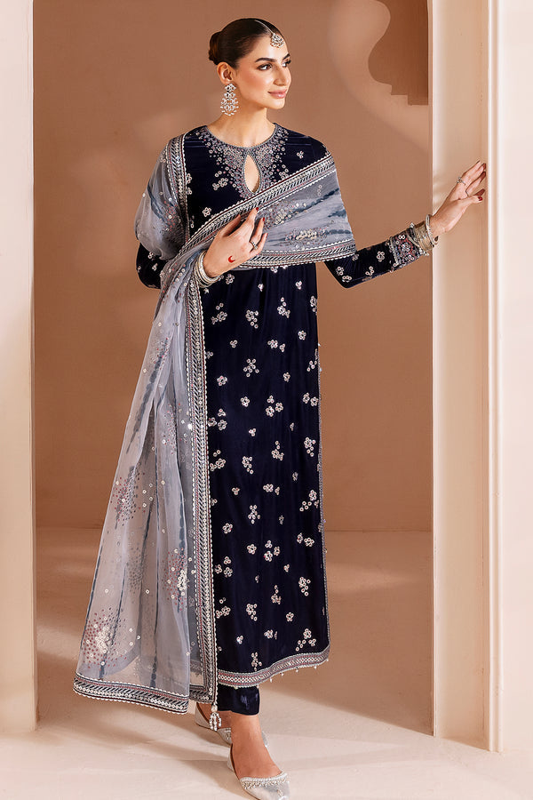 Jazmin | Chandni Velvet Formals 25 | Embroidered Velvet Formal CVF D-03 - Ladies Clothes - Maria Faisal