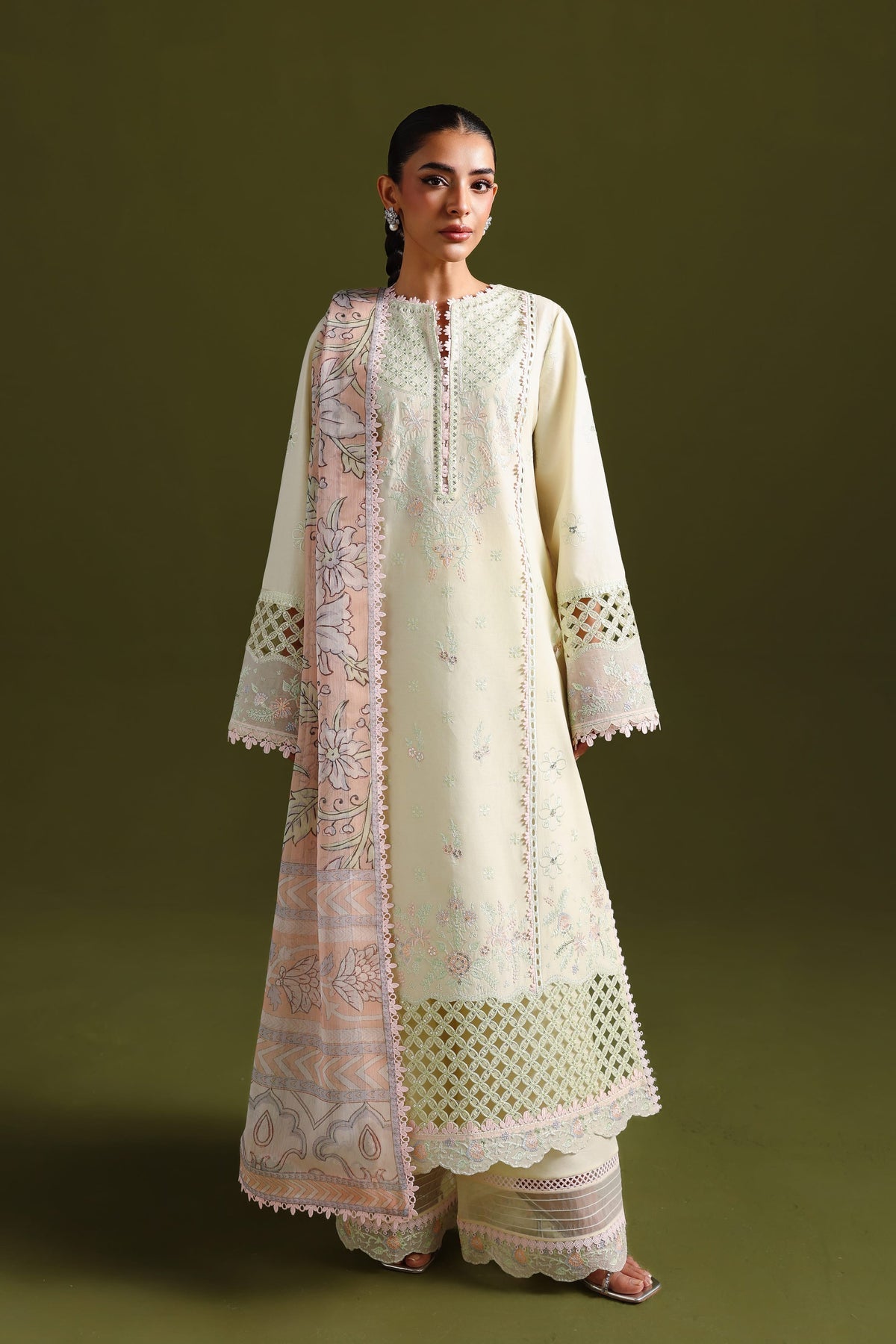 Akbar Aslam | Elan Luxury Lawn 26 | Nayara - Luxury Dress - available at Maria Faisal in UK and USA.
