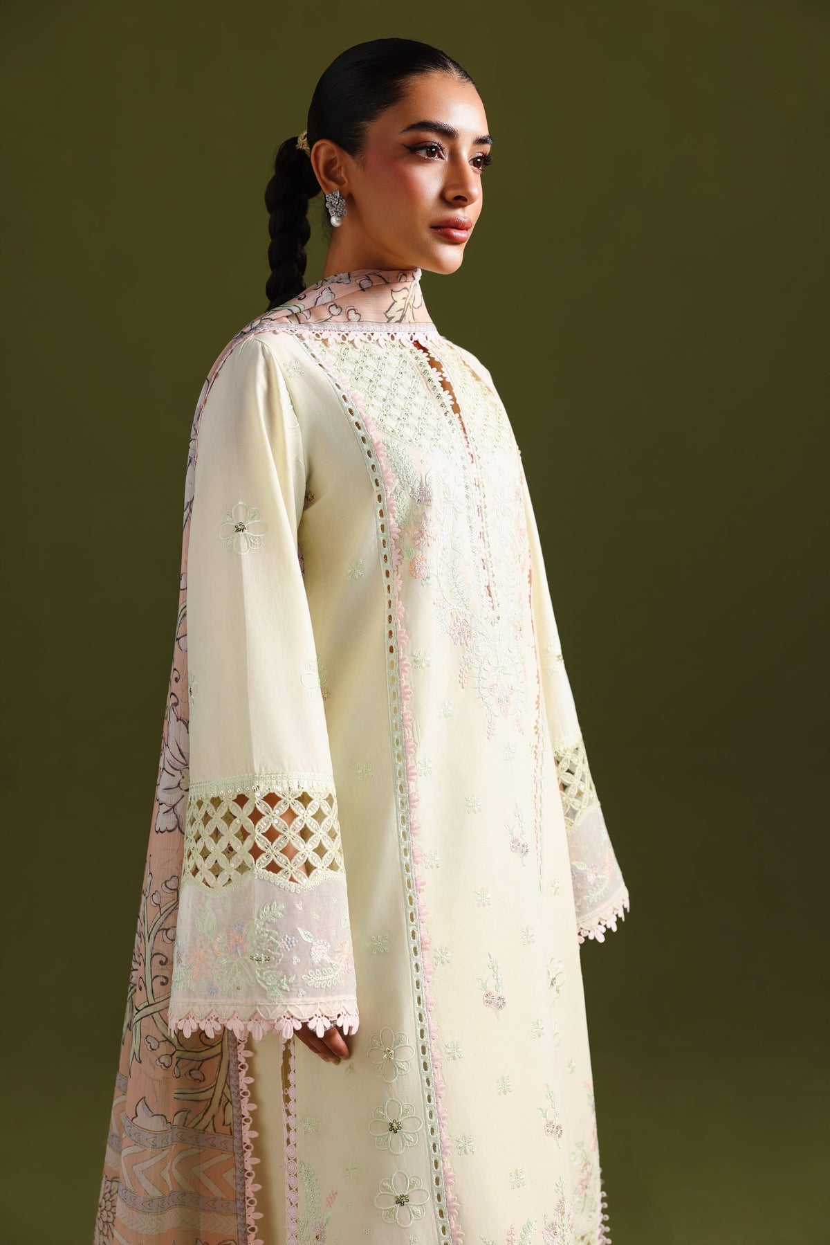 Akbar Aslam | Elan Luxury Lawn 26 | Nayara - Luxury Dress - available at Maria Faisal in UK and USA.