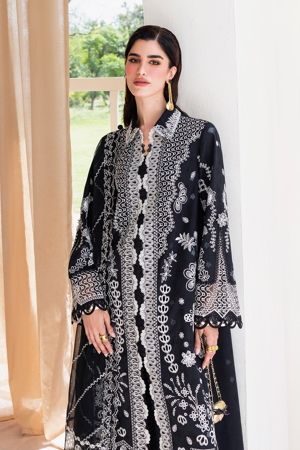 Qalamkar | Casual Pret 26 | PA-06 ECLIPSE - Dress - available at Maria Faisal in UK and USA.